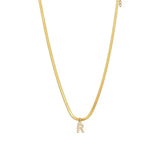 Melly Initial Herringbone Necklace