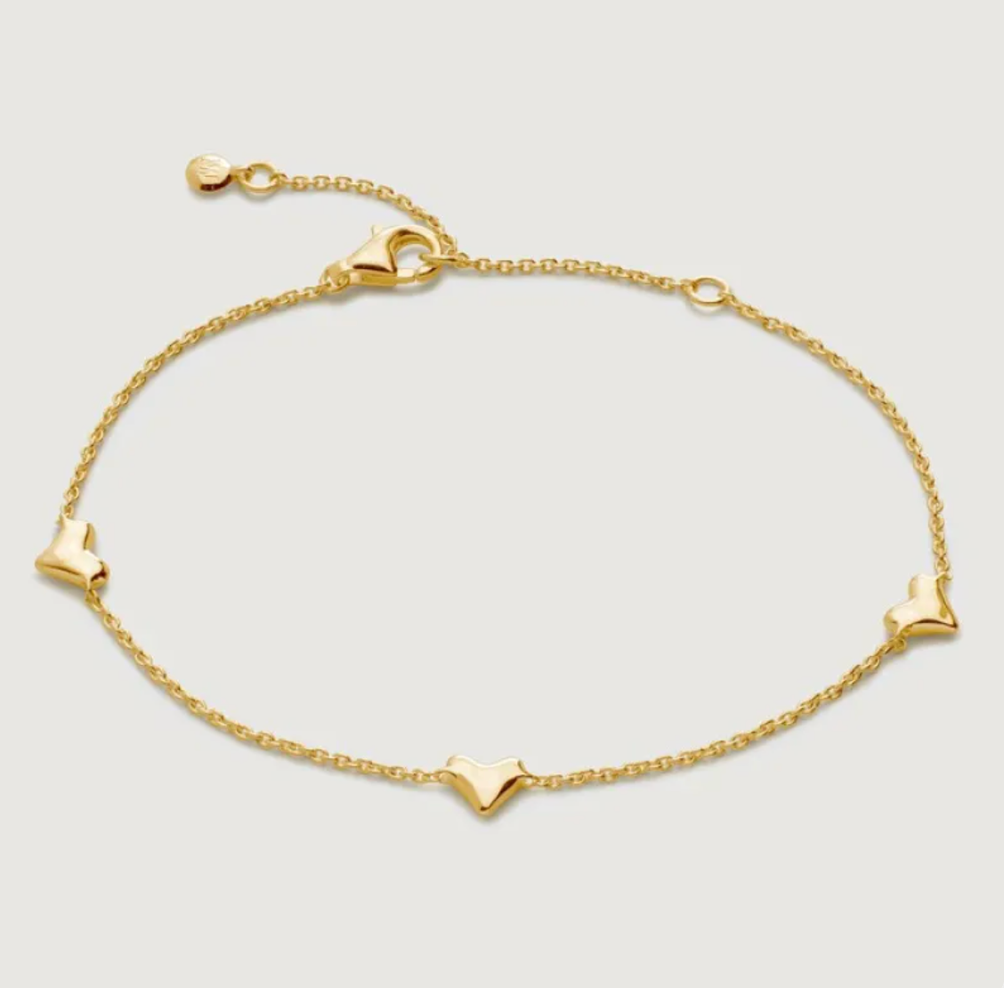 Fine Heart Charm Bracelet - Gold