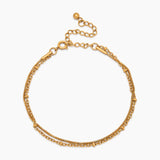 Beaded & Snake Chain Layered Bracelet