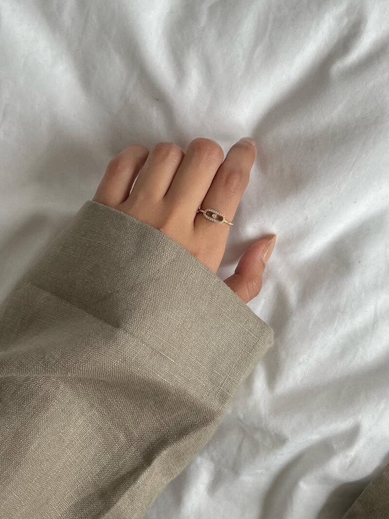 Emma - Geometric Ring for Women, Elegant Sterling Silver Design