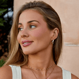 Mother of Pearl Twist Hoop Earrings