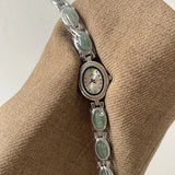 Aubrette Women's Watch - Luxury Jade Bracelet Quartz Timepiece, Elegant Gold Design