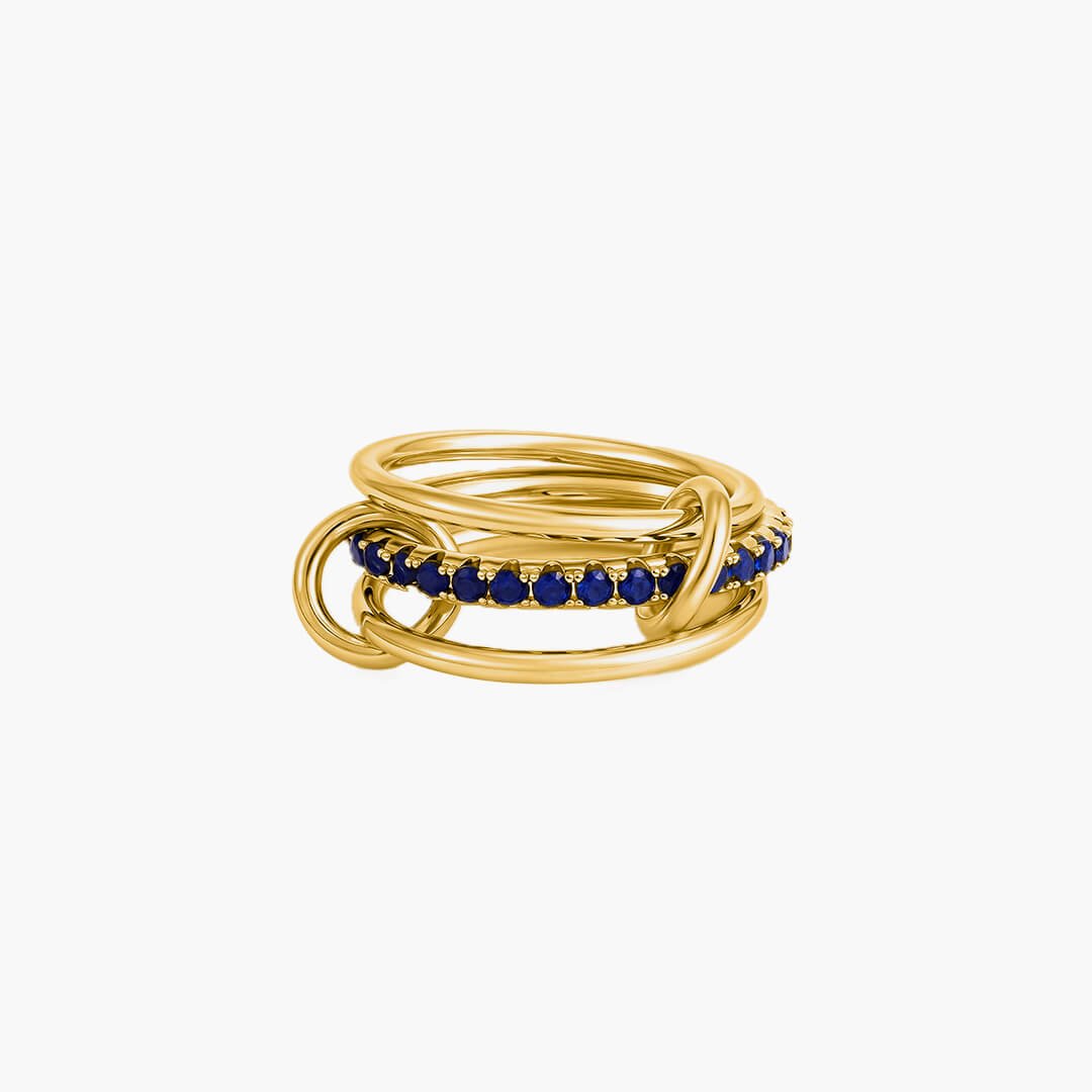Livia Blue Gemstone Stacked Ring