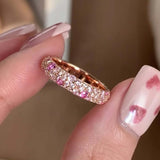 Valentina Gradient Rhinestone Band Ring