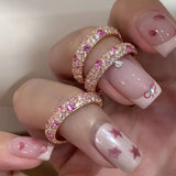 Valentina Gradient Rhinestone Band Ring