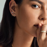 X Cross Double Hoops