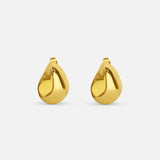 PEBBLE TEAR DROP EARRING GOLD