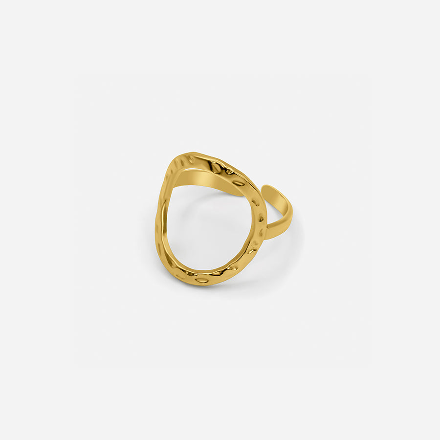 ADJUSTABLE OVAL RING - GOLD