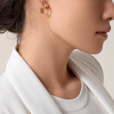 JADE EARRINGS 2 DIAMONDS