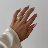 Ramona Rhinestone Stacked Ring