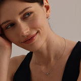 Silver Heart Linked Necklace