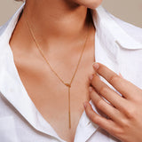 Chandelier Pave Lariat Necklace