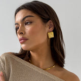 CUSHION EARRINGS GOLD