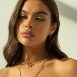 MINI HEART HOOPS GOLD