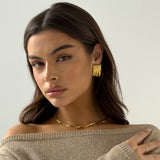 RIPPLE EARRINGS GOLD
