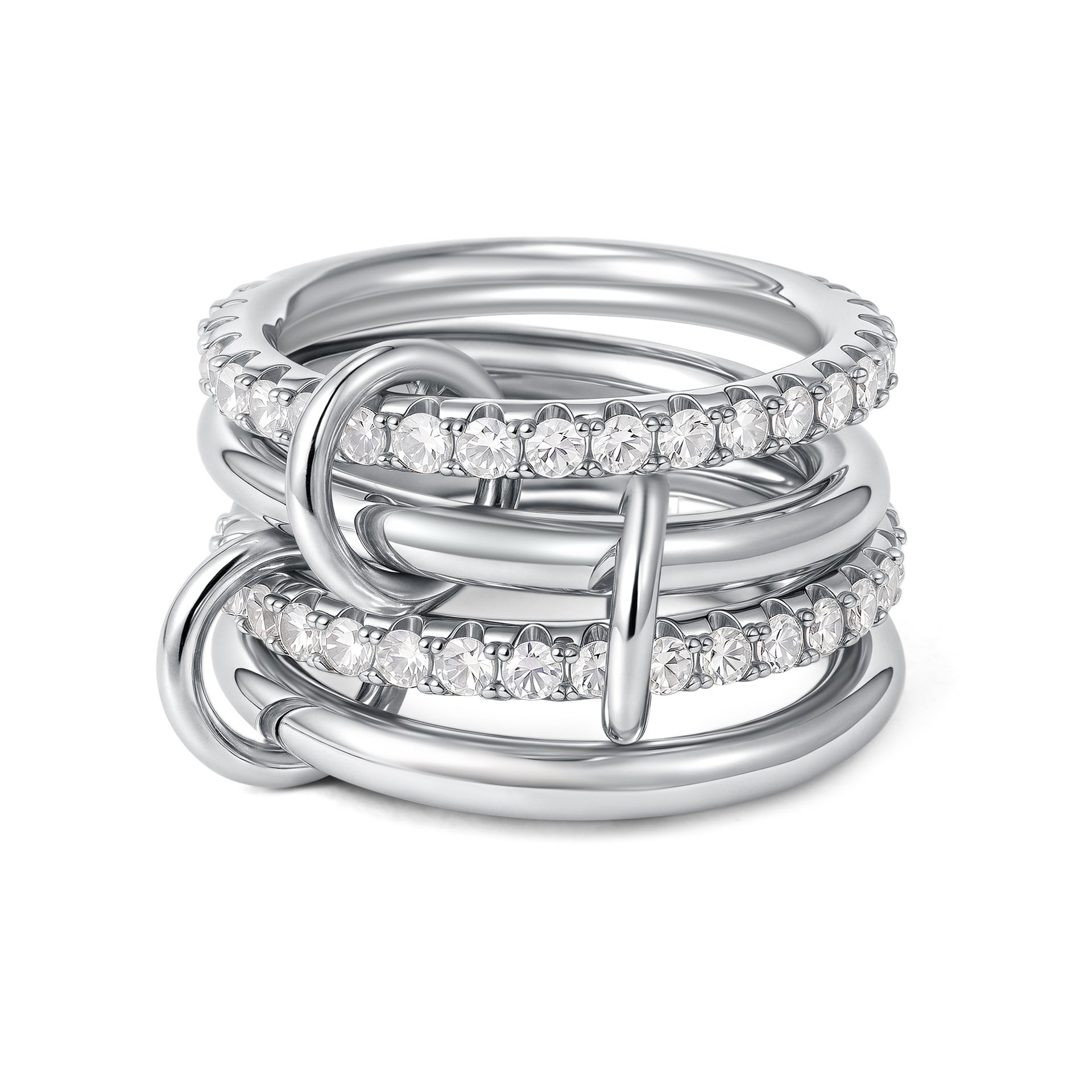 Astrid Fire Red Stacked Ring