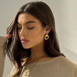 DOUBLE KNOT EARRINGS GOLD