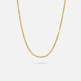GOLD TEXTURED NECKLACE 2MM