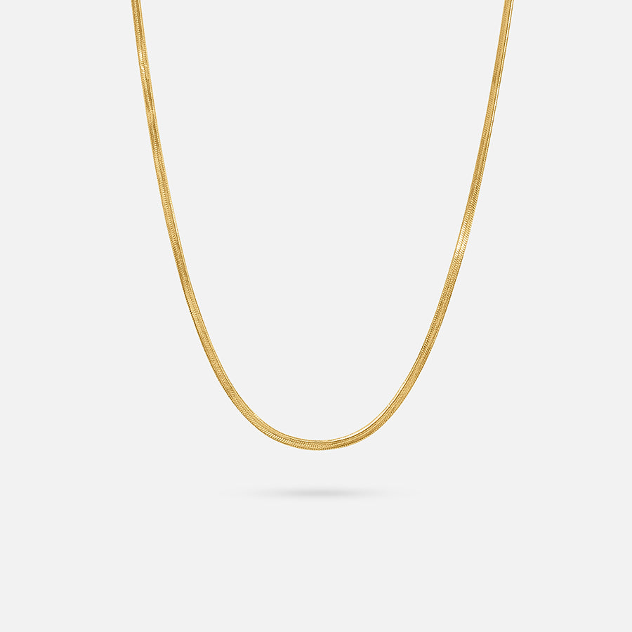 GOLD TEXTURED NECKLACE 2MM