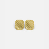 RIBBED EARRINGS GOLD