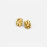 RECTANGULAR STUD EARRINGS GOLD