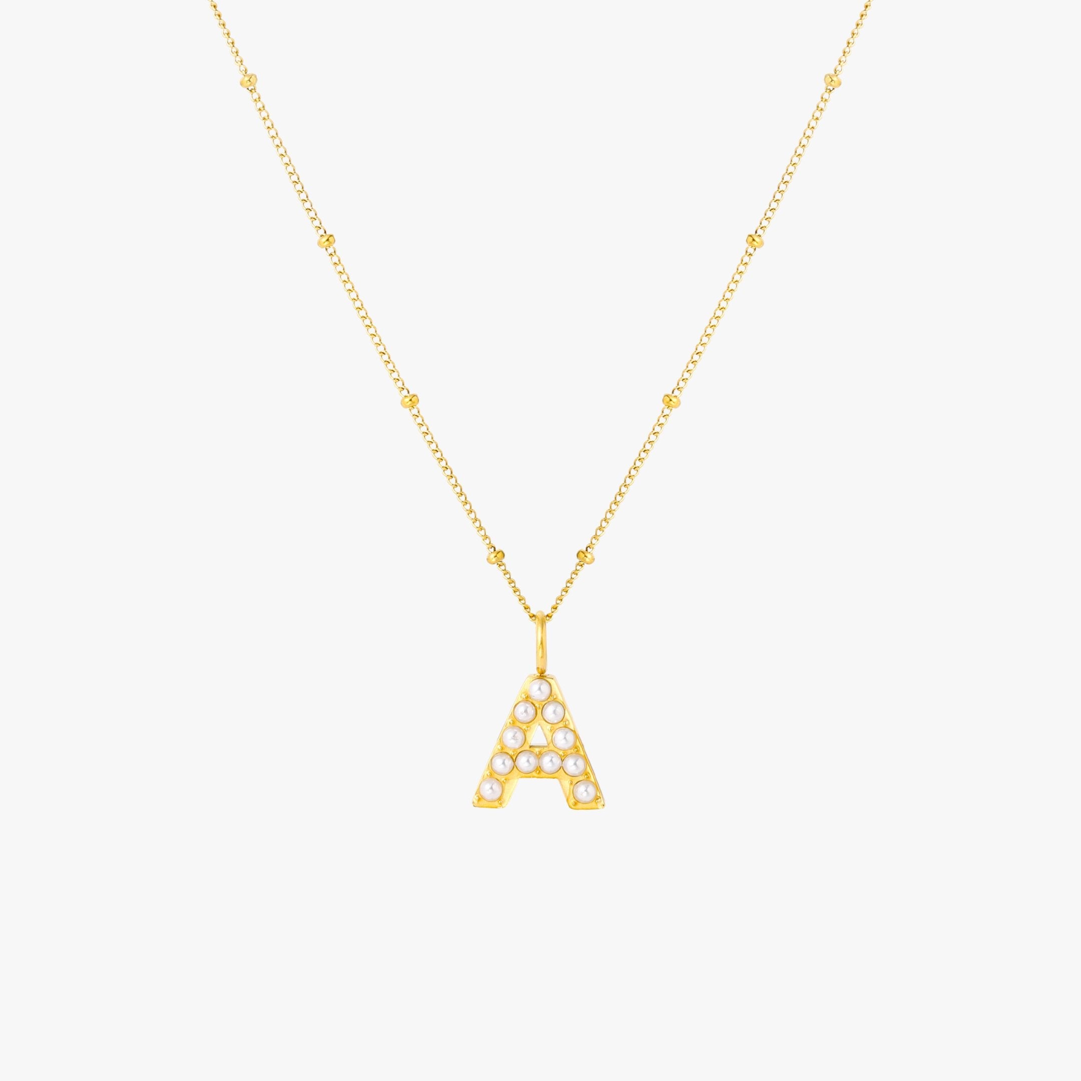 Pearl Initial Necklace
