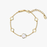 Mother Of Pearl Flower Station Bracelet