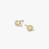 Pave Double Circle Studs