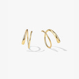 Gold Double Hoops
