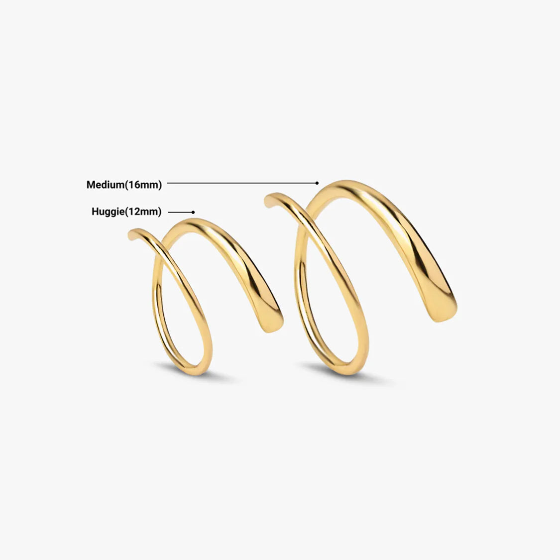 Gold Double Hoops