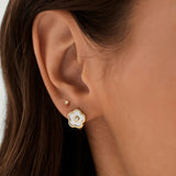 Mother of Pearl Flower Huggies