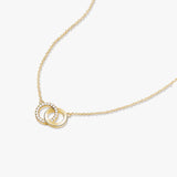 Pave Double Circle Necklace
