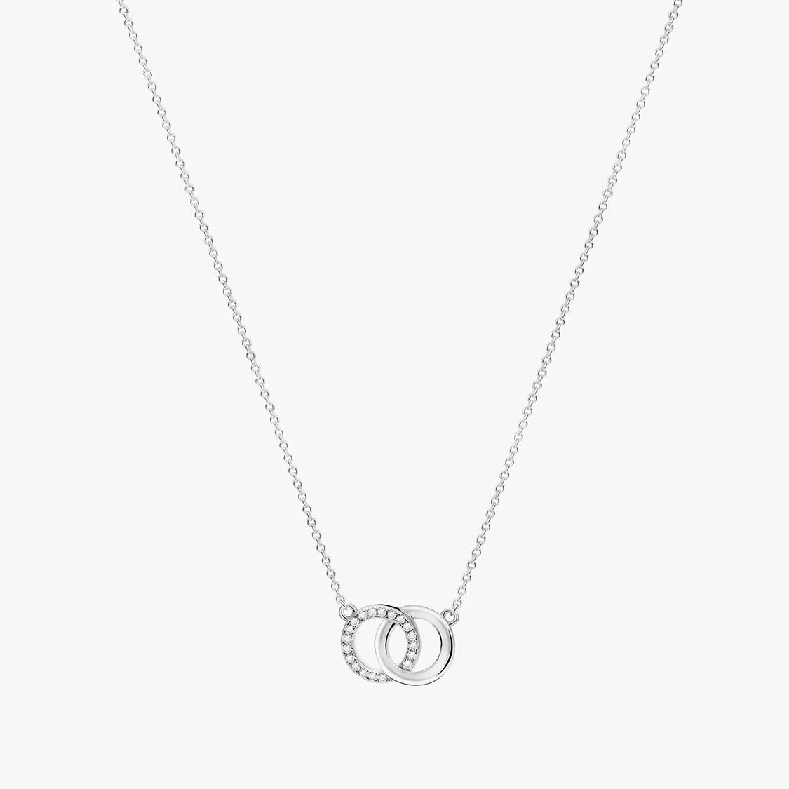 Pave Double Circle Necklace