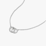 Pave Double Circle Necklace