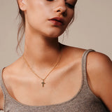 Edge Cross Necklace