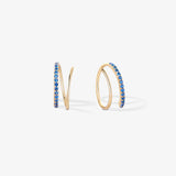 Half Pave Double Hoops