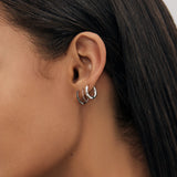 Half Pave Double Hoops