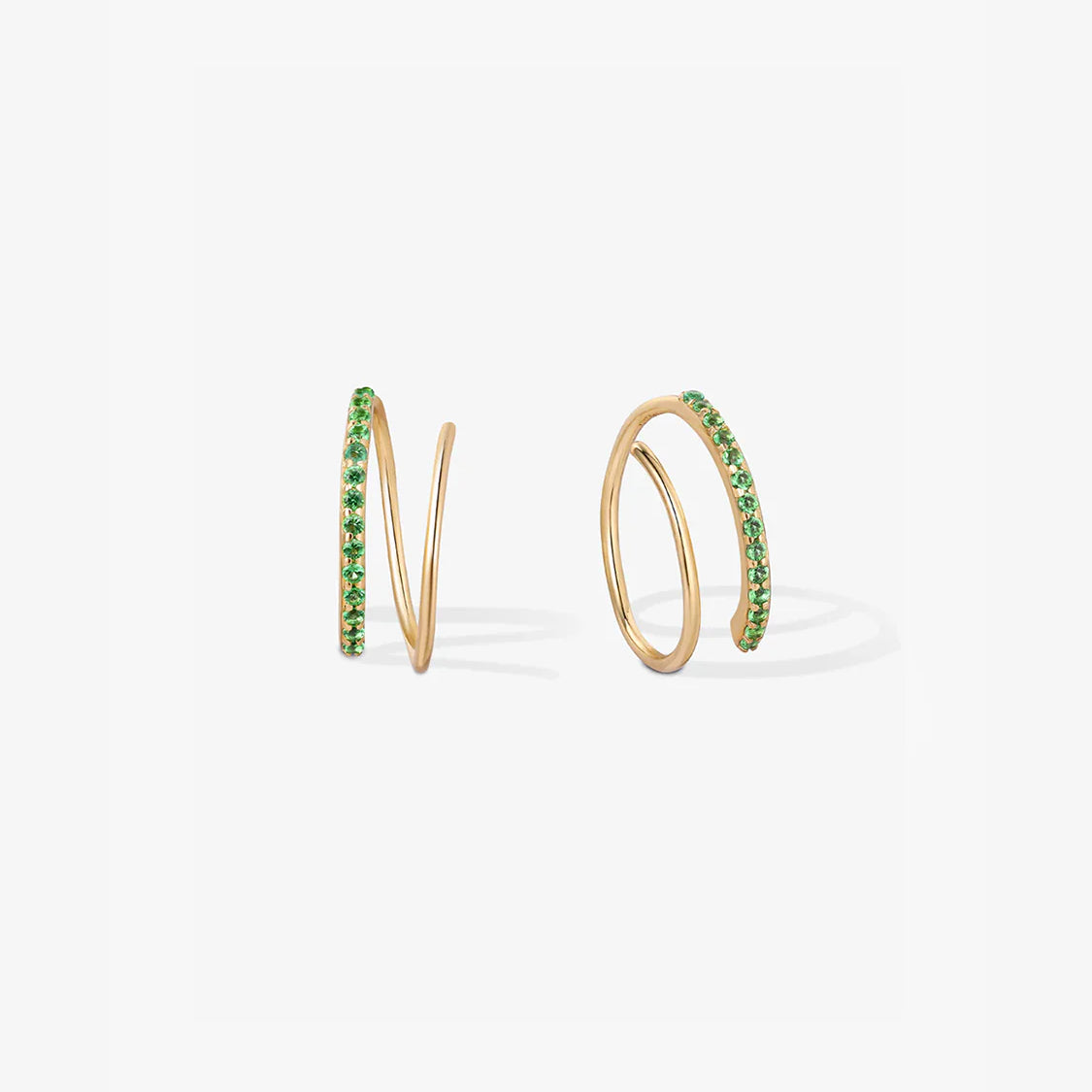 Half Pave Double Hoops