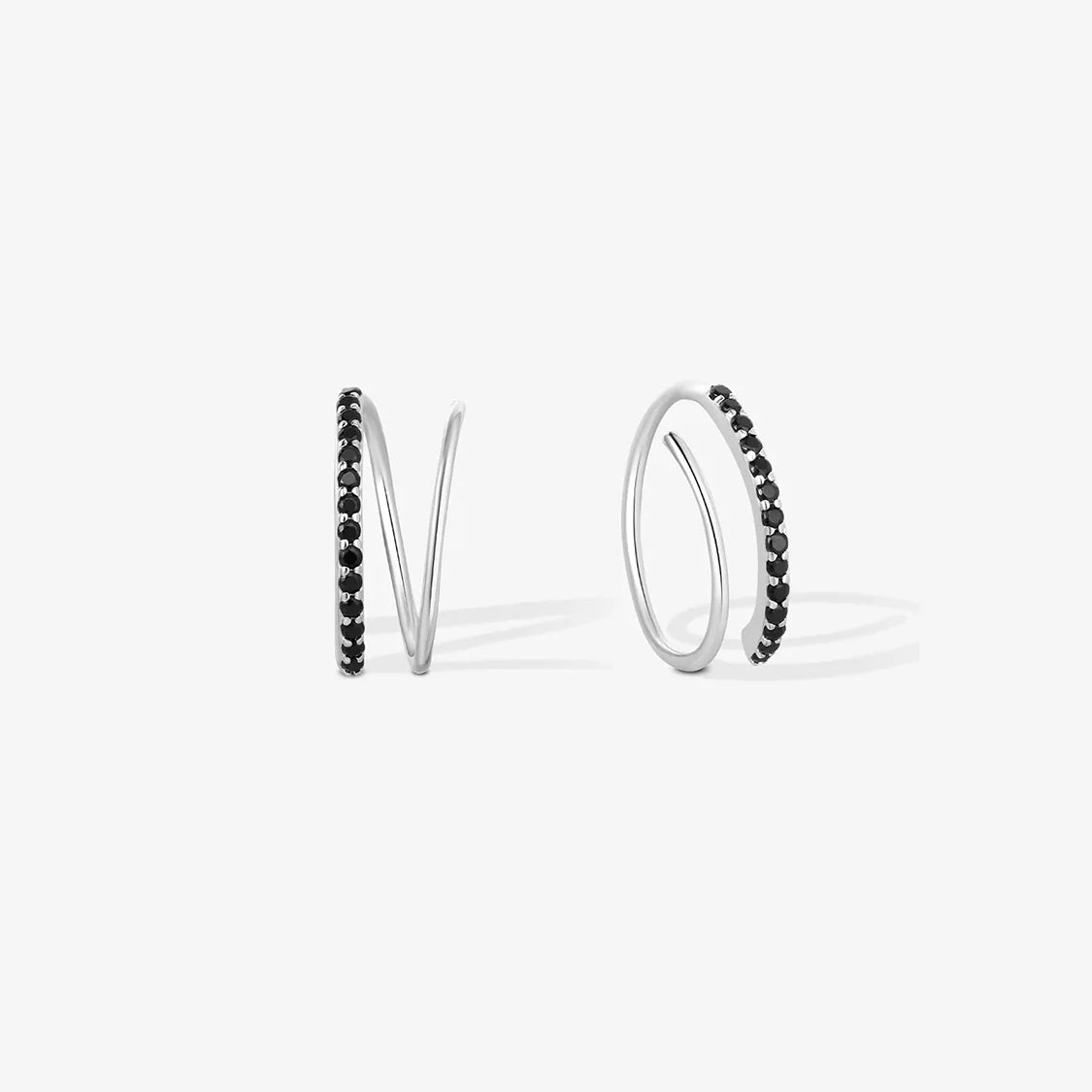 Half Pave Double Hoops