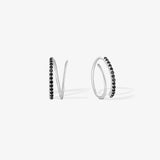 Half Pave Double Hoops