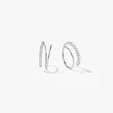 Half Pave Double Hoops