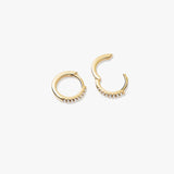 Pave Sapphire Huggies