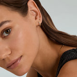 Mixed Minimalist Double Semicircle Huggies