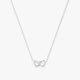 Silver Heart Linked Necklace