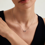 Silver Heart Linked Necklace