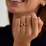 Slim Crystal Open Ring