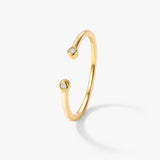 Slim Crystal Open Ring