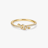 Knot Half Pave Ring