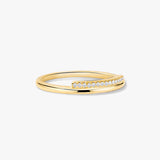 Pave Bar Stacker Ring