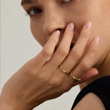 Pave Bar Stacker Ring